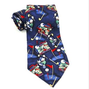 Mickey & Co Men's Necktie Golfing Mickey Mouse Disney Merchandise